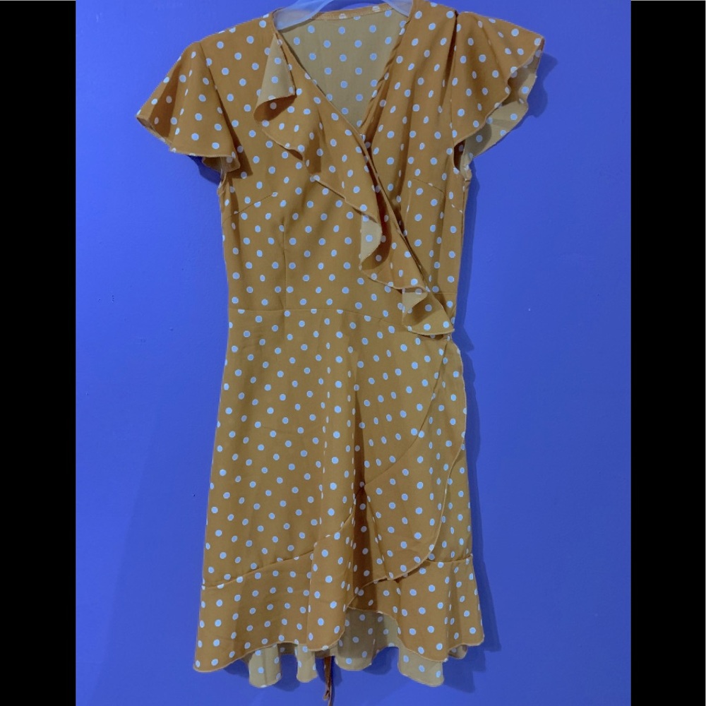 Polka dot wrap dress